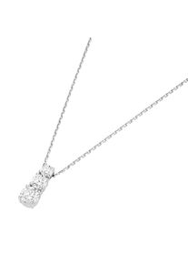 Kette mit Anh&auml;nger "Kette mit Zirkonia", wei&szlig;, Giorgio Martello MILANO, Halsketten, Damen, Silber 925 (Sterlingsilber), Kette mit Anh&auml;nger