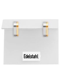 Adelia&acute;s Paar Creolen ADELIA&acute;S "Damen Ohrringe &iquest; Klappcreole aus Edelstahl", wei&szlig;, Ohrringe, Damen, Edelstahl, Paar Creolen