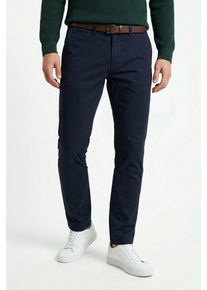 Jack & Jones Chinohose JACK & JONES "JPSTMARCO ADAM BELTED CHINO", Herren, Gr. 28, L&auml;nge 32, schwarz navy, Web, Obermaterial: 98% Baumwolle, 2% Elasthan, unifarben, slim fit kn&ouml;chellang, Hosen Chinohose