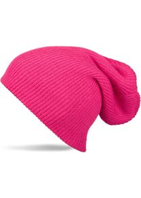 Strickm&uuml;tze styleBREAKER "Feinstrick Beanie doppelt gestrickt", Damen, pink, Obermaterial: 100% Polyacryl PAN., Modisch, M&uuml;tzen Strickm&uuml;tze