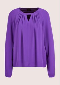 Madeleine Mode Langarmbluse MADELEINE "Schlupfbluse Elegante Bluse mit V-Ausschnitt", Damen, Gr. 38, lila (lavendellila), Obermaterial: 100% Polyester PES., Modern, Blusen Langarmbluse