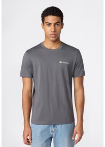 T-Shirt Champion "Icons Tee", Herren, Gr. L, anthrazit, Obermaterial: 100% Baumwolle, Shirts T-Shirt, sportliche Passform, Kurzarm, f&uuml;r Sportmode und Freizeit