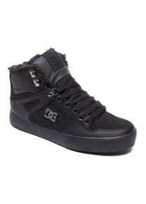 Wintersportschuh DC Shoes "Pure High-Top Wc Wnt", Herren, Gr. 9,5(42,5), schwarz, Mischung aus Nubukleder und ballistischem Nylon Metall-Logo TPU &Ouml;sen Runde Schn&uuml;rsenkel Shearling-Futter Mit Schaumstoff gepolsterte Zunge und Einstieg f&uuml;r mehr Komfort und Support Wrap Cupsole Konstruktion, Schuhe Wintersportschuh