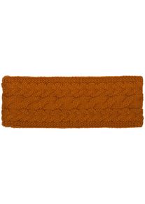 Stirnband styleBREAKER "Strick Stirnband mit Zopfmuster", Damen, braun (rehbraun), Obermaterial: 85% Polyacryl PAN. 15% Polyamid PA., Modisch, M&uuml;tzen Stirnband