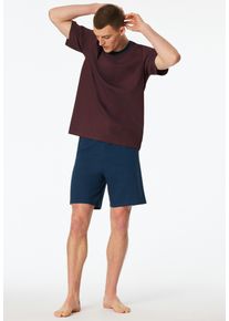 Schlafanzug Schiesser "Comfort Essentials", Damen, Gr. 48, 500, rot, Single Jersey, Obermaterial: 100% Baumwolle, bequem kurz, Rundhals, Homewear-Sets Schlafanzug, mit aufgesetzter Brusttasche