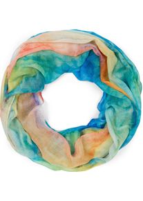 Loop styleBREAKER "Loop Aquarell Farbverlauf", Damen, blau, gr&uuml;n, orange, Obermaterial: 100% Viskose CV., Modisch, Modet&uuml;cher Loop