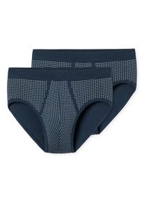 Slip Schiesser "Classic Daywear", Herren, Gr. 10, 801, blau, Feinripp, Obermaterial: 100% Baumwolle, k&ouml;rpernah, Unterhosen Slip, mit Eingriff, Softbund, Baumwolle