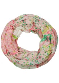 Loop styleBREAKER "Loop mit Blumen Paisley Muster", Damen, rosa (rosa, gr&uuml;n), Obermaterial: 100% Viskose CV., Modisch, Modet&uuml;cher Loop