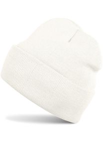 Strickm&uuml;tze styleBREAKER "Kinder Strickm&uuml;tze mit Krempe", Jungen, wei&szlig; (wei&szlig; (creme, wei&szlig;)), Obermaterial: 100% Polyacryl PAN., Modisch, M&uuml;tzen Strickm&uuml;tze