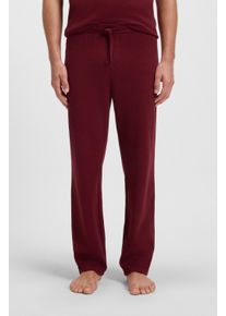 Pyjamahose BOSS "Waffle Pants", Herren, Gr. L, N-Gr, dunkelrot 602, Jersey, Obermaterial: 60% Baumwolle, 40% Polyester, lang, Hosen Pyjamahose