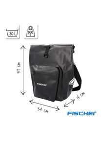 FISCHER BIKE Gep&auml;cktr&auml;gertasche FISCHER FAHRRAD "PLUS Terra", schwarz, Taschen, Herren, B/H/T: 34cm x 14cm x 45cm, Polyurethan (PU), Gep&auml;cktr&auml;gertasche, B:34cm H:14cm T:45cm