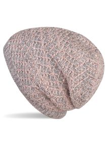 Strickm&uuml;tze styleBREAKER "Strick Beanie M&uuml;tze mit Pailletten", Damen, rosa (rose, grau), 85% Polyacryl PAN. 15% Polyamid PA., Modisch, M&uuml;tzen Strickm&uuml;tze