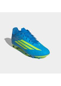 Fu&szlig;ballschuh adidas Performance "F50 CLUB FIRM GROUND / MULTI GROUND KIDS", Kinder, Gr. 38,5, lucid ray blau, team solar gelb 2, lucid aquamarine, Synthetik, Textil, Schuhe Fu&szlig;ballschuh, f&uuml;r viele verschiedene B&ouml;den geeignet, f&uuml;r Kinder & Jugendliche