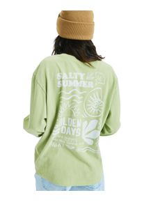 Langarmshirt Roxy "Hangloose Washed", Damen, Gr. S, leaf gr&uuml;n, Obermaterial: 100% Walkfrottier;, Shirts Langarmshirt