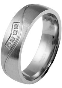 Adelia&acute;s Fingerring ADELIA&acute;S "Damen Ring aus Edelstahl mit Strass Steinchen" Gr. 62, silber, Fingerringe, Damen, 62, Edelstahl, Fingerring