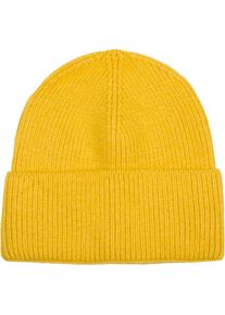 Strickm&uuml;tze styleBREAKER "Strickm&uuml;tze mit Rippenmuster", Damen, gelb (senf), Obermaterial: 100% Polyacryl PAN., Modisch, M&uuml;tzen Strickm&uuml;tze
