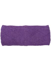 Stirnband styleBREAKER "Strick Stirnband mit Rauten Muster", Damen, lila (violett), 100% Polyacryl PAN., Modisch, M&uuml;tzen Stirnband