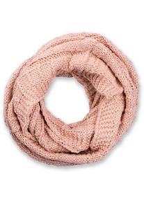 Strickschal styleBREAKER "Strick Loop mit Karomuster", Damen, rosa (altrose), Obermaterial: 100% Viskose CV., Modisch, Modet&uuml;cher Strickschal