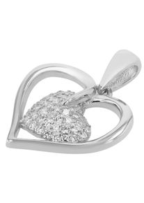 Adelia&acute;s Herzanh&auml;nger ADELIA&acute;S "Damen Anh&auml;nger &iquest; Herz Herzanh&auml;nger aus 925 Silber mit Zirkonia", silber, Schmuckanh&auml;nger, Damen, Herzanh&auml;nger