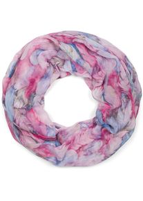 Loop styleBREAKER "Loop mit bunten Federn", Damen, pink, blau, Obermaterial: 100% Viskose CV., Modisch, Modet&uuml;cher Loop