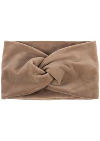 Stirnband styleBREAKER "Samt Stirnband mit Twist Knoten", Damen, braun, Obermaterial: 100% Viskose CV., Modisch, M&uuml;tzen Stirnband