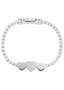 Adelia&acute;s Kettenanh&auml;nger ADELIA&acute;S "Damen Anh&auml;nger aus Edelstahl mit Strass Steinchen", silber, Schmuckanh&auml;nger, Damen, Edelstahl, Kettenanh&auml;nger