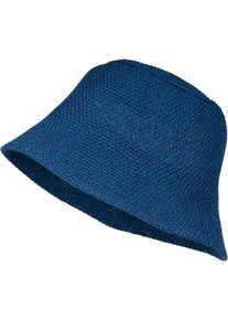 Fischerhut styleBREAKER "Fischerhut aus Papierstroh - Knautschhut", Herren, blau, Obermaterial: 100% Papierstroh PAS., Modisch, H&uuml;te Fischerhut