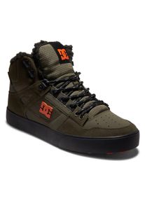 Wintersportschuh DC Shoes "Pure High-Top Wc Wnt", Herren, Gr. 6,5(38,5), gr&uuml;n (olive), Mischung aus Nubukleder und ballistischem Nylon Metall-Logo TPU &Ouml;sen Runde Schn&uuml;rsenkel Shearling-Futter Mit Schaumstoff gepolsterte Zunge und Einstieg f&uuml;r mehr Komfort und Support Wrap Cupsole Konstruktion, Schuhe Wintersportschuh