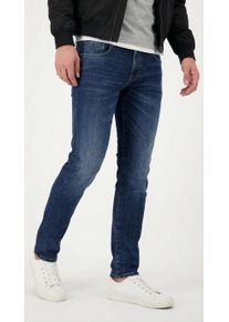 Slim-fit-Jeans Cars Jeans "Jeans Bates", Herren, Gr. 27, L&auml;nge 32, blau (schwarz used), Denim/Jeans, Obermaterial: 83% Baumwolle, 16% Polyester, 1% Elasthan, Abriebeffekte, slim fit kn&ouml;chellang, Jeans Slim-fit-Jeans