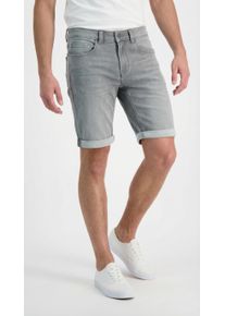Jeansshorts Cars Jeans "CALIFORNIA Den", Herren, Gr. XS, N-Gr, grau (grau used), Web, Obermaterial: 79% Baumwolle, 20% Polyester, 1% Elasthan, Abriebeffekte, regular fit, Jeans Jeansshorts