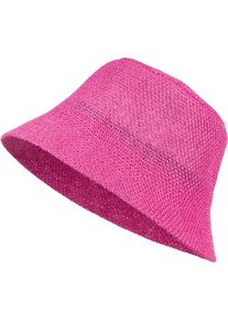 Fischerhut styleBREAKER "Fischerhut aus Papierstroh - Knautschhut", Herren, pink, Obermaterial: 100% Papierstroh PAS., Modisch, H&uuml;te Fischerhut