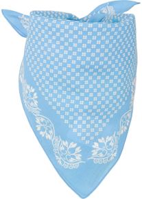 Bandana styleBREAKER "Baumwolle Dreieckstuch mit Bl&uuml;mchen Muster", Herren, blau (hellblau, wei&szlig;), Obermaterial: 100% Baumwolle CO., Modisch, Modet&uuml;cher Bandana