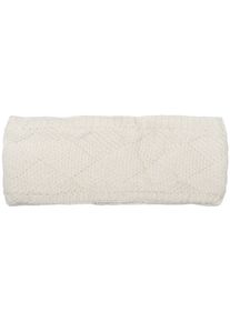 Stirnband styleBREAKER "Strick Stirnband mit Rauten Muster", Damen, wei&szlig; (creme, wei&szlig;), 100% Polyacryl PAN., Modisch, M&uuml;tzen Stirnband
