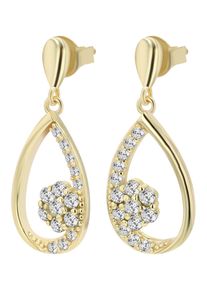 Adelia&acute;s Paar Ohrh&auml;nger ADELIA&acute;S "Damen Ohrringe &iquest; Ohrh&auml;nger aus 925 Silber mit Zirkonia", gold, Ohrringe, Damen, Silber 925 (Sterlingsilber), Paar Ohrh&auml;nger