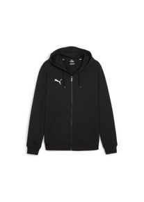 Kapuzensweatjacke Puma "TEAMGOAL CASUALS HOODED JACKET", Damen, Gr. XL, Puma schwarz, Puma wei&szlig;, Sweatware, Obermaterial: 100% Baumwolle, unifarben, regular fit normal, Sweatjacken Kapuzensweatjacke, mit Kapuze, f&uuml;r Fu&szlig;ball und Freizeit, mit Rei&szlig;verschluss