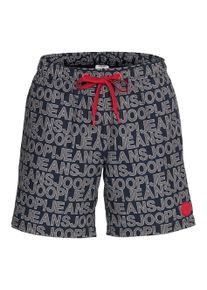 JOOP! Badeshorts JOOP JEANS "Logogram", Herren, Gr. M, N-Gr, schwarz sapphire aop, Web, Obermaterial: 100% Polyester, bedruckt, Badehosen Badeshorts, mit Logo-Wording
