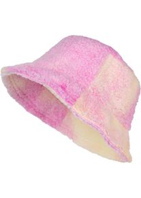 Fischerhut styleBREAKER "Teddyfell Fischerhut Ombr&eacute;", Herren, pink, gelb, Obermaterial: 100% Polyester PES., Modisch, H&uuml;te Fischerhut