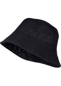 Fischerhut styleBREAKER "Fischerhut aus Papierstroh - Knautschhut", Herren, schwarz, Obermaterial: 100% Papierstroh PAS., Modisch, H&uuml;te Fischerhut