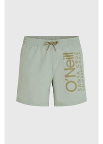 O`Neill Badeshorts O'NEILL "O'NEILL CALI 16'' SWIMSHORTS", Herren, Gr. XXL (56), N-Gr, marble arch, Obermaterial: 100% Polyester, Badehosen Badeshorts, mit Seiten- und Ges&auml;&szlig;taschen, mit Hyperdry-Finish