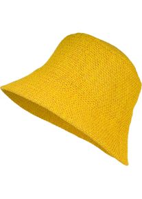 Fischerhut styleBREAKER "Fischerhut aus Papierstroh - Knautschhut", Herren, gelb, Obermaterial: 100% Papierstroh PAS., Modisch, H&uuml;te Fischerhut