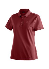 Poloshirt Maier Sports "Ulrike", Herren, Gr. 38, weinrot, 100% Polyester, Rundhals, Shirts Poloshirt, Damen Polo kurzarm, leichtes Shirt, Funktionsshirt mit Kragen, Reg Fit