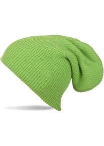 Strickm&uuml;tze styleBREAKER "Feinstrick Beanie doppelt gestrickt", Damen, gr&uuml;n, Obermaterial: 100% Polyacryl PAN., Modisch, M&uuml;tzen Strickm&uuml;tze