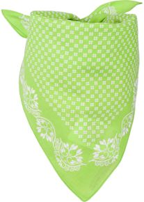 Bandana styleBREAKER "Baumwolle Dreieckstuch mit Bl&uuml;mchen Muster", Herren, limettengr&uuml;n, wei&szlig;, Obermaterial: 100% Baumwolle CO., Modisch, Modet&uuml;cher Bandana