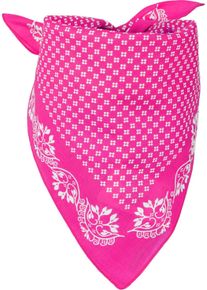 Bandana styleBREAKER "Baumwolle Dreieckstuch mit Bl&uuml;mchen Muster", Herren, pink (pink, wei&szlig;), Obermaterial: 100% Baumwolle CO., Modisch, Modet&uuml;cher Bandana