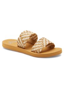 Sandalette Roxy "Porto", Damen, Gr. 11(42), beige (natural), Obermaterial:Obermaterial: 60% Kunstharz, 40% Walkfrottier / Futter: N/A / Au&szlig;ensohle: 100% TPR;, Schuhe Sandalette