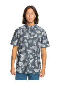 Kurzarmhemd Quiksilver "Gawanhill", Herren, Gr. L, US-Gr&ouml;&szlig;en, blau (navy gawanhill), Obermaterial:100% Walkfrottier;, Hemden Kurzarmhemd