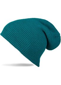 Strickm&uuml;tze styleBREAKER "Feinstrick Beanie doppelt gestrickt", Damen, petrol, Obermaterial: 100% Polyacryl PAN., Modisch, M&uuml;tzen Strickm&uuml;tze