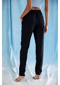 H.I.S. Jogger Pants H.I.S, Damen, Gr. 44/46, N-Gr, schwarz, Obermaterial: 65% Lyocell, 35% Baumwolle, unifarben, Basic, bequem lang, Hosen Jogger Pants, gerade geschnitten, in Denim Optik