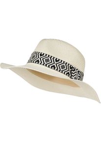 Sonnenhut styleBREAKER "Panama Strohhut Hutband Azteken Muster", Herren, creme, Obermaterial: 100% Papierstroh PAS., Modisch, H&uuml;te Sonnenhut