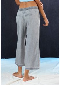 H.I.S. Culotte H.I.S, Damen, Gr. 44/46, N-Gr, grau, Obermaterial: 65% Lyocell, 35% Baumwolle, unifarben, Basic, figurumspielend ca. Mitte Wade, Hosen Culotte, weit geschnitten, in Denim Optik, Topseller